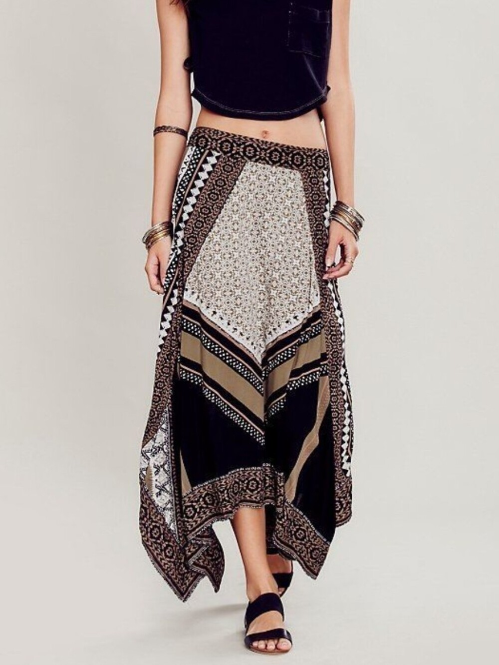 Free People Boho Patterned Handkerchief Skirt XS [COPY]